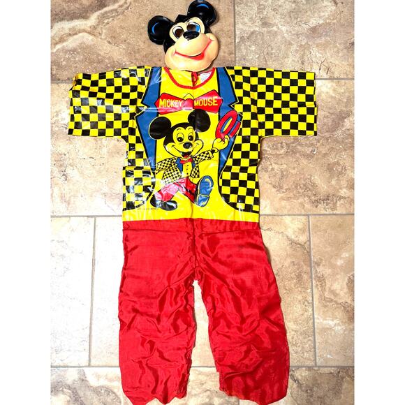 1972 Ben Cooper Mickey Mouse Halloween Costume & Plastic Mask Original Box M8-10 - Picture 3 of 12